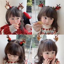 Load image into Gallery viewer, Barrettes à cheveux de Noël pour enfants, nœud, cerf, Père Noël, couvre-chef de Noël pour enfants, accessoires pour cheveux pour filles
