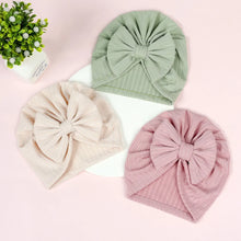 Charger l&#39;image dans la galerie, Nouveau 1Pcs Bébé Filles Garçons Bandeau Mignon Gros Nœud Chapeaux Couleur Unie Doux Nouveau-Né Accessoires Pour Tout-Petit Turban Infantile Chapeaux
