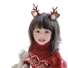 Load image into Gallery viewer, Barrettes à cheveux de Noël pour enfants, nœud, cerf, Père Noël, couvre-chef de Noël pour enfants, accessoires pour cheveux pour filles
